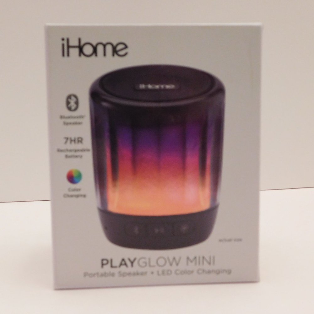 iHome PlayGlow Mini Portable Bluetooth Speaker